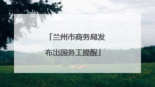 兰州市商务局发布出国务工提醒