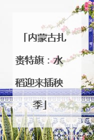 内蒙古扎赉特旗：水稻迎来插秧季