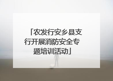 农发行安乡县支行开展消防安全专题培训活动