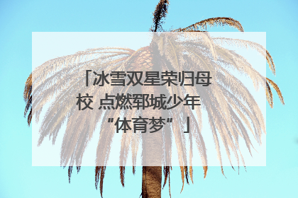 冰雪双星荣归母校 点燃郓城少年“体育梦”