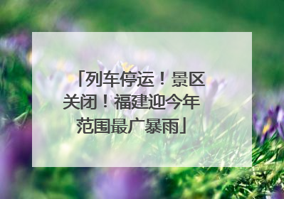 列车停运！景区关闭！福建迎今年范围最广暴雨