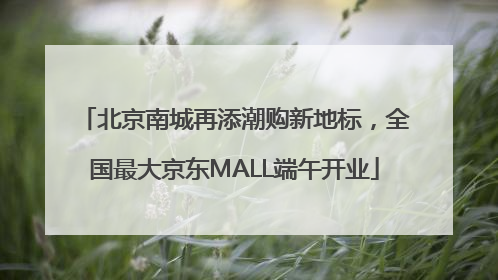 北京南城再添潮购新地标，全国最大京东MALL端午开业