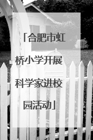 合肥市虹桥小学开展科学家进校园活动