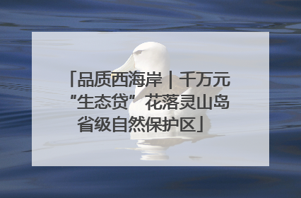 品质西海岸｜千万元“生态贷”花落灵山岛省级自然保护区