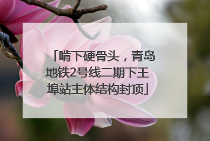 啃下硬骨头，青岛地铁2号线二期下王埠站主体结构封顶
