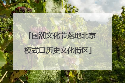 国潮文化节落地北京模式口历史文化街区