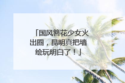 国风簪花少女火出圈，昆明真把墙绘玩明白了！