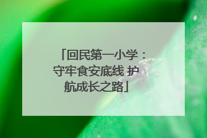 回民第一小学：守牢食安底线 护航成长之路