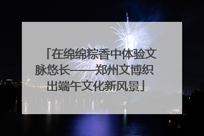 在绵绵粽香中体验文脉悠长——郑州文博织出端午文化新风景