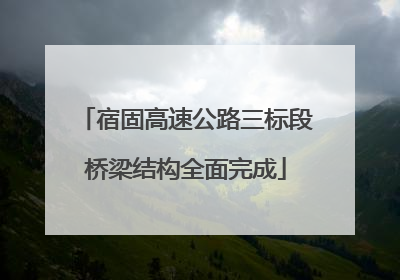 宿固高速公路三标段桥梁结构全面完成
