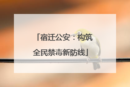 宿迁公安：构筑全民禁毒新防线
