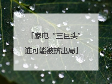 家电“三巨头”谁可能被挤出局