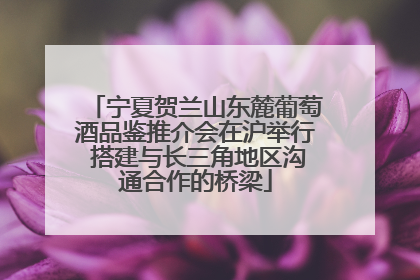宁夏贺兰山东麓葡萄酒品鉴推介会在沪举行 搭建与长三角地区沟通合作的桥梁