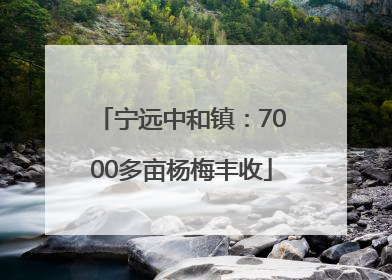 宁远中和镇：7000多亩杨梅丰收