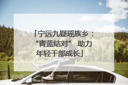 宁远九疑瑶族乡：“青蓝结对” 助力年轻干部成长