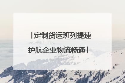 定制货运班列提速 护航企业物流畅通