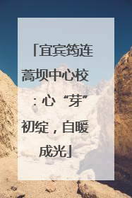 宜宾筠连蒿坝中心校：心“芽”初绽，自暖成光
