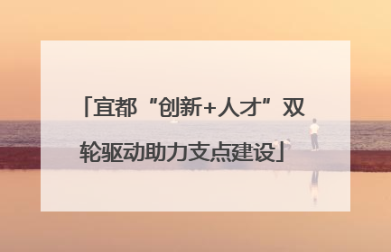 宜都“创新+人才”双轮驱动助力支点建设