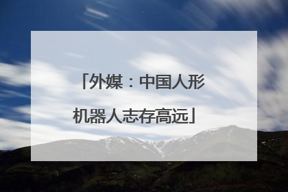 外媒：中国人形机器人志存高远