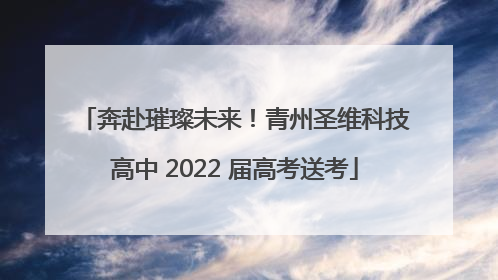 奔赴璀璨未来！青州圣维科技高中 2022 届高考送考