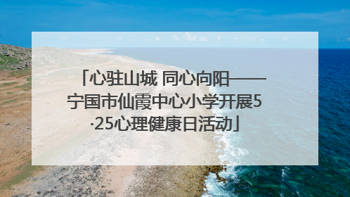 心驻山城 同心向阳——宁国市仙霞中心小学开展5·25心理健康日活动