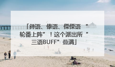 彝语、傣语、傈僳语 “轮番上阵”！这个派出所“三语BUFF”叠满