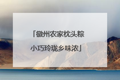 徽州农家枕头粽 小巧玲珑乡味浓