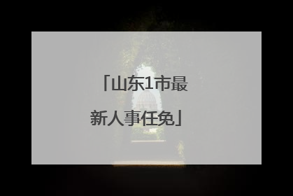 山东1市最新人事任免