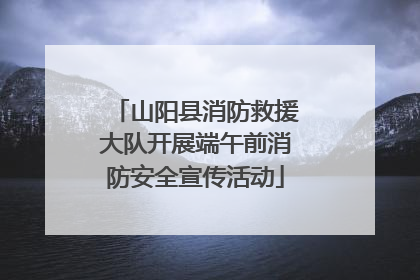 山阳县消防救援大队开展端午前消防安全宣传活动
