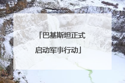 巴基斯坦正式启动军事行动