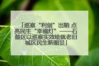 巡察“利剑”出鞘 点亮民生“幸福灯”——石鼓区以巡察实效绘就老旧城区民生新图景