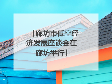 廊坊市低空经济发展座谈会在廊坊举行