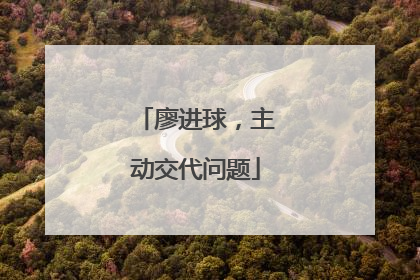 廖进球，主动交代问题