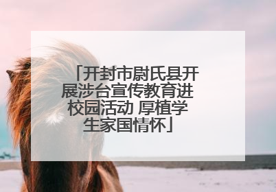 开封市尉氏县开展涉台宣传教育进校园活动 厚植学生家国情怀