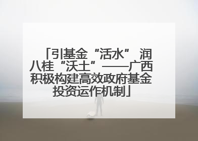 引基金“活水” 润八桂“沃土”——广西积极构建高效政府基金投资运作机制