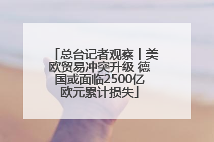 总台记者观察丨美欧贸易冲突升级 德国或面临2500亿欧元累计损失