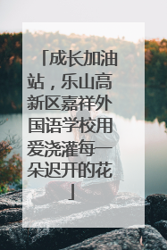 成长加油站，乐山高新区嘉祥外国语学校用爱浇灌每一朵迟开的花