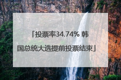 投票率34.74% 韩国总统大选提前投票结束