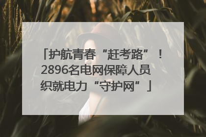 护航青春“赶考路”！2896名电网保障人员织就电力“守护网”