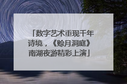 数字艺术重现千年诗境，《赊月洞庭》南湖夜游精彩上演