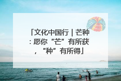 文化中国行｜芒种：愿你“芒”有所获，“种”有所得