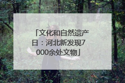 文化和自然遗产日：河北新发现7000余处文物