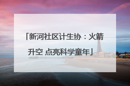 新河社区计生协：火箭升空 点亮科学童年