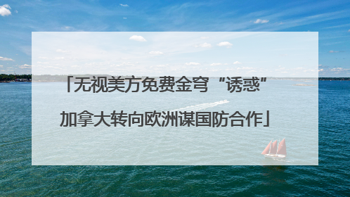无视美方免费金穹“诱惑” 加拿大转向欧洲谋国防合作