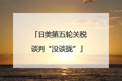 日美第五轮关税谈判“没谈拢”