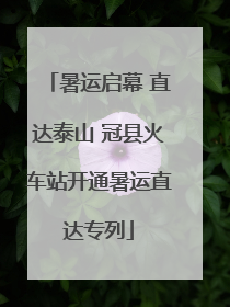 暑运启幕 直达泰山 冠县火车站开通暑运直达专列