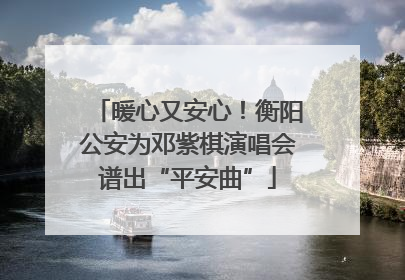 暖心又安心！衡阳公安为邓紫棋演唱会谱出“平安曲”