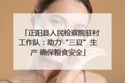 正阳县人民检察院驻村工作队：助力“三夏”生产 确保粮食安全