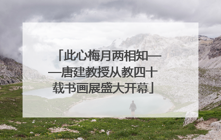 此心梅月两相知——唐建教授从教四十载书画展盛大开幕
