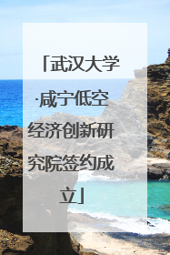 武汉大学·咸宁低空经济创新研究院签约成立
